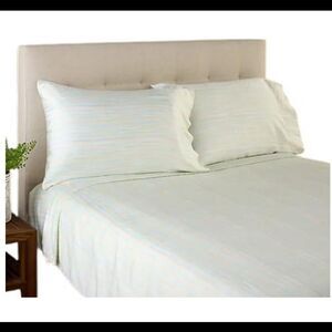 Home Reflections Rayon from Bamboo Sheet Set Beach Stripe